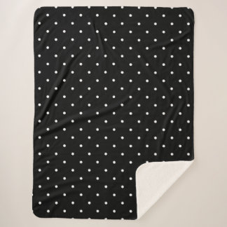 Couverture Sherpa Point Polka noir et blanc