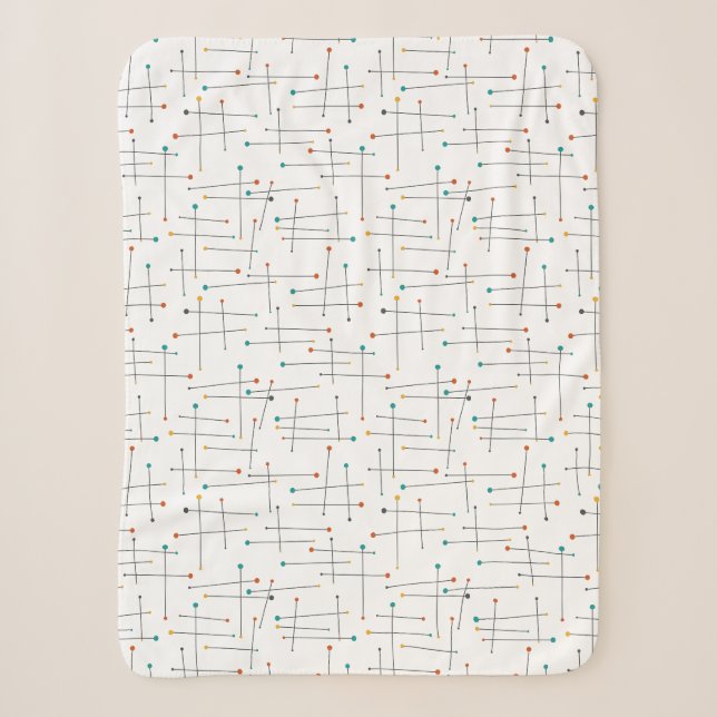 Couverture Sherpa Points de MidCentury Lines Motif d'âge atomique (Devant)