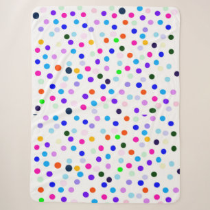 Couverture Sherpa Pois multicolores Sherpa Blanket