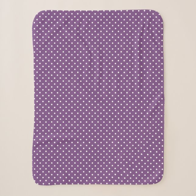 Couverture Sherpa Pois violets modernes (Devant)