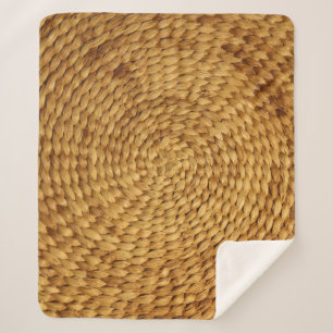 Couverture Sherpa Poitrine tissée : Authenticité Brown texturée