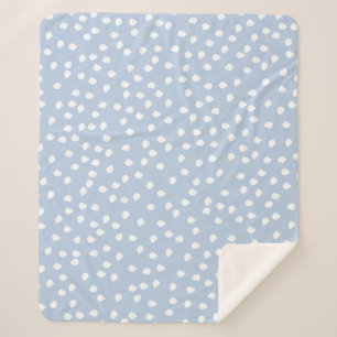Couverture Sherpa Polka Dot Wrapper Papier bébé garçon bleu