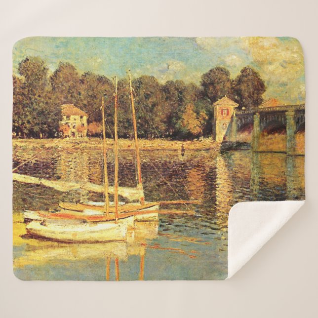 Couverture Sherpa Pont d'Argenteuil Claude Monet (Devant (Horizontal))