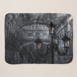 Couverture Sherpa Pont des Soupirs de la Pluie de Venise sombre à la