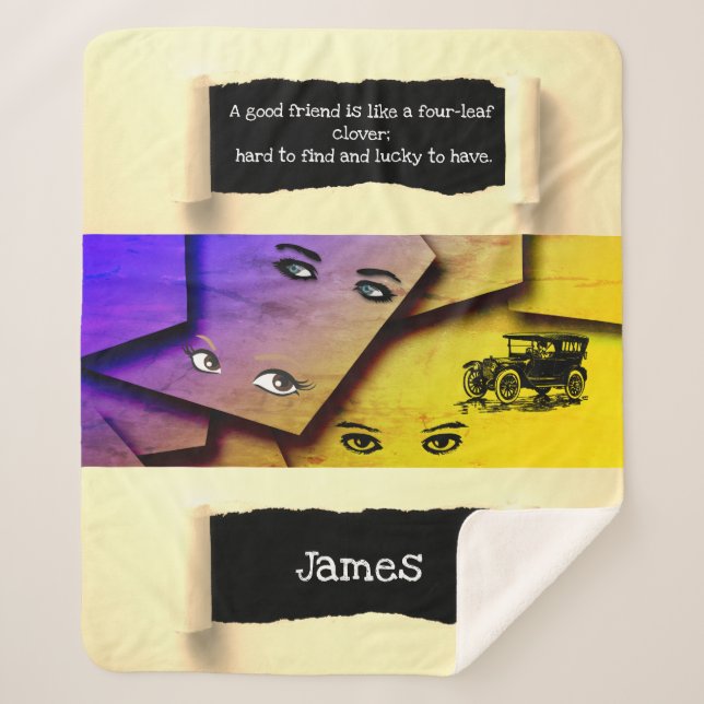 Couverture Sherpa Pop Art Minimalisme Inspiration et motivation (Devant)