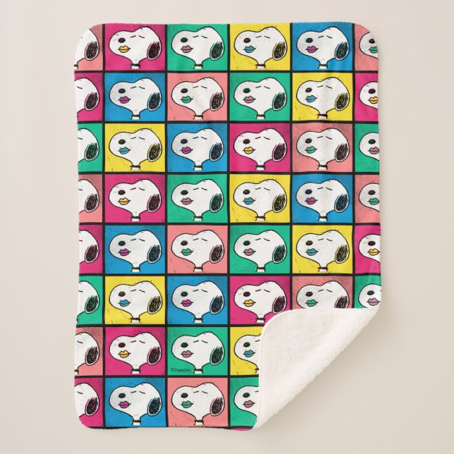 Couverture Sherpa Pop Art Snoopy Lips | Mod pour vous Motif (Devant)