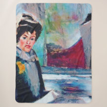 Portrait de femme vintage avec Arrière - plan Abst