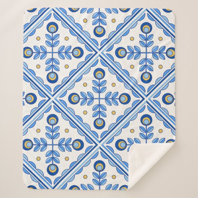 Couverture Sherpa Portugal traditionnel Lisbonne azulejo céramique c (Devant)
