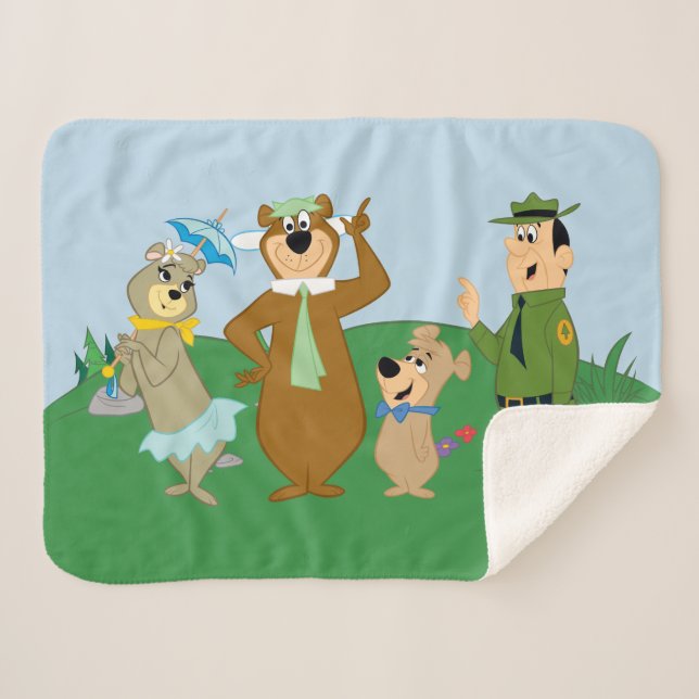 Couverture Sherpa Pose classique Yogi Bear and Friends (Devant (Horizontal))