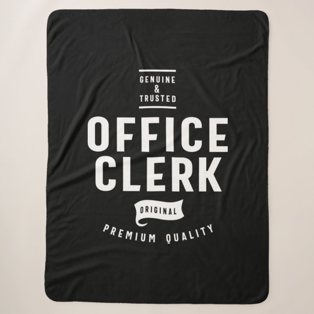 Couverture Sherpa Poste de commis de bureau Titre cadeau (Devant)