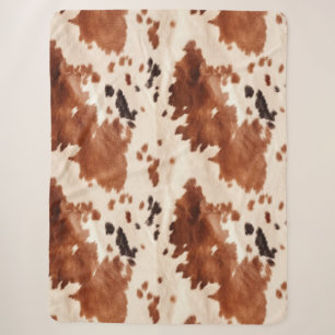 Couverture Sherpa Poster de animal blanc Brown