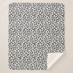 Couverture Sherpa Poster de animal Cheetah en noir et blanc