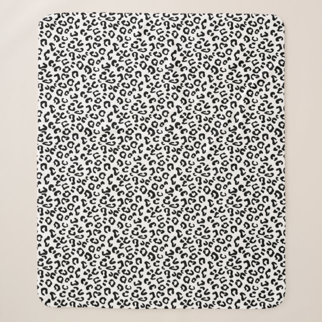 Couverture Sherpa Poster de animal Cheetah en noir et blanc (Devant)