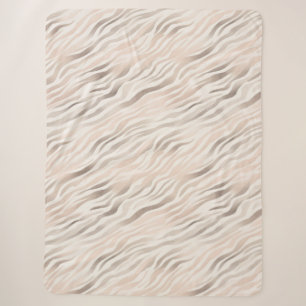 Couverture Sherpa Poster de animal Zebra Crème Rose