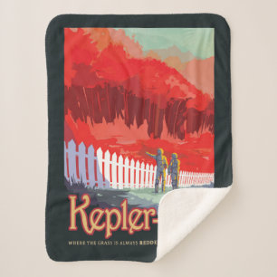Couverture Sherpa Poster De L'Espace Rétro De Kepler-186f.
