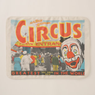 Couverture Sherpa Poster Du Cirque Des Gens Entrant Dans Le Grand Ha