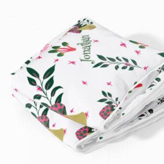 Couverture Sherpa Pouponnière de forêt fée blanche enchantée Nom per