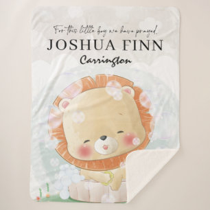 Couverture Sherpa Pour ce petit garçon Fille Nous Avons Prié Lion