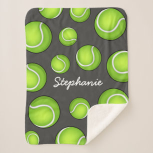 Couverture Sherpa Pourpre nommé fait sur commande de tennis