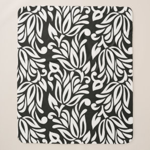Couverture Sherpa Ppa textile vintage noir et blanc