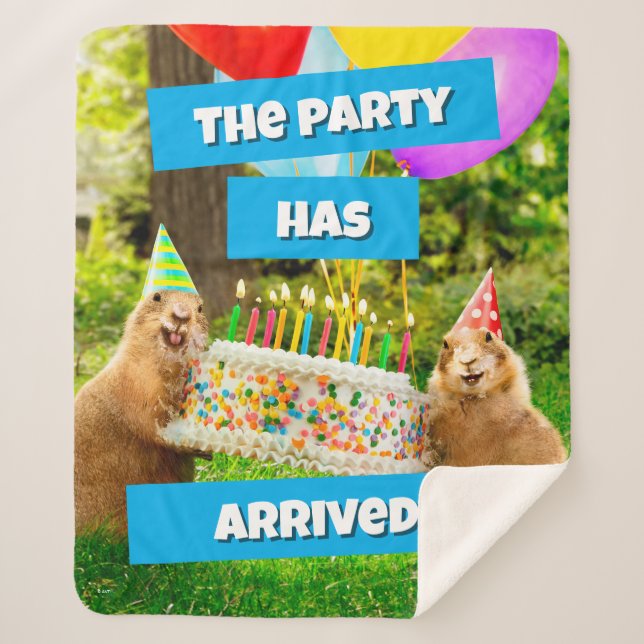 Couverture Sherpa Prairie Dog Birthday Party (Devant)