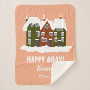 Couverture Sherpa Premier Noël bébé Joyau moderne de Noël