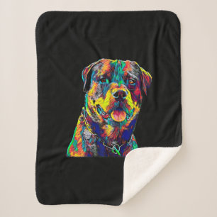 Couverture Sherpa prime pour chien rottweiler