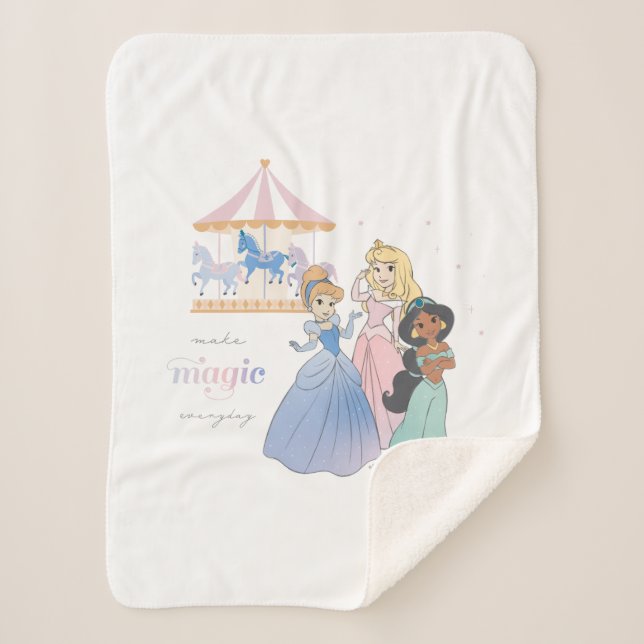 Couverture Sherpa Princesse Disney | Faire la magie (Devant)