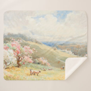 Couverture Sherpa Printemps vintage par Joseph Rubens Powell