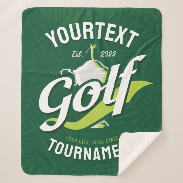 Couverture Sherpa Pro Golfer NAME Golf Trophée Tournoi de golf (Devant)
