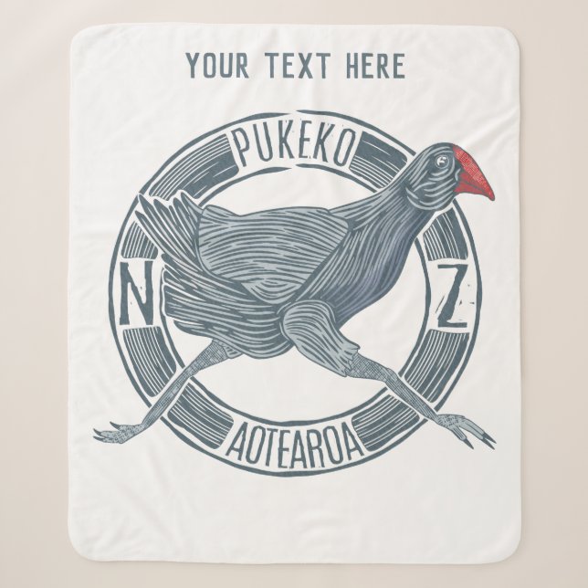 Couverture Sherpa Pukeko Aotearoa Nouvelle-Zélande (Devant)