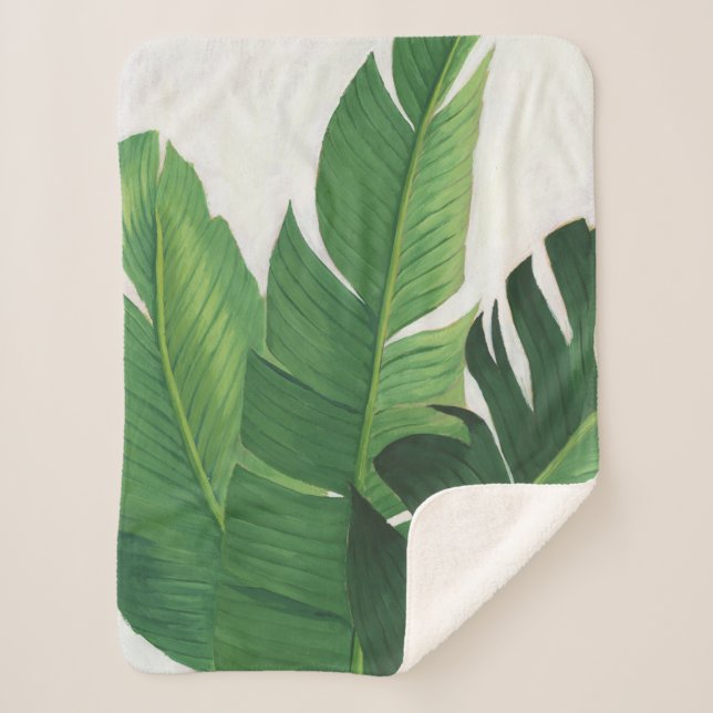 Couverture Sherpa Pura Vida - Feuilles tropicaux (Devant)