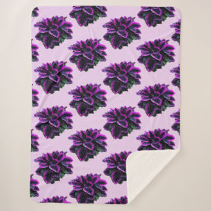 COUVERTURE SHERPA PURPLE CALATHEA