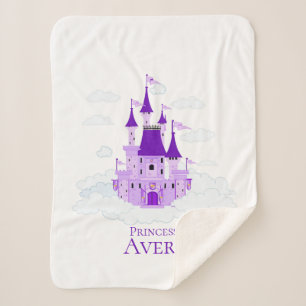 Couverture Sherpa Purple Princess Castle Fille personnalisée