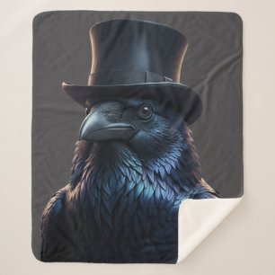 Couverture Sherpa Puttin sur le Ritz Corvid Ritzy Raven
