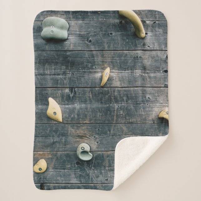 Couverture Sherpa Quatre décorations murales en bois marron (Devant)