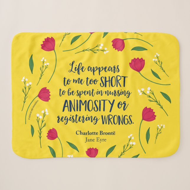 Couverture Sherpa Quota de Charlotte Bronte Jane Eyre Floral Life Bo (Devant (Horizontal))