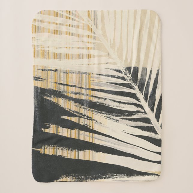 Couverture Sherpa Raffie d'or - Franges de palme (Devant)