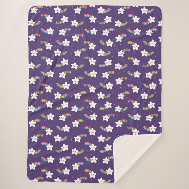 Couverture Sherpa Rainbow Stars Sherpa Blanket (Devant)