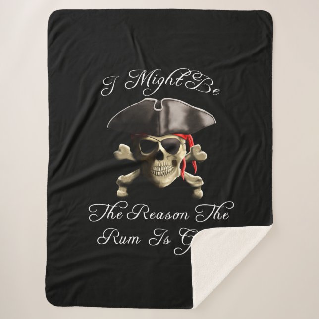 Couverture Sherpa Raisonnent le rhum est crâne allé de pirate (Devant)