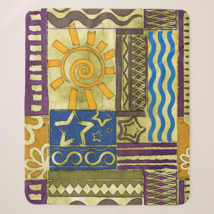 Couverture Sherpa Rajasthan Indian, Patchwork Tapis Texture.