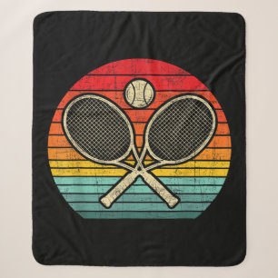 Couverture Sherpa Raquette de tennis Vintage Traversée Retro - Amate