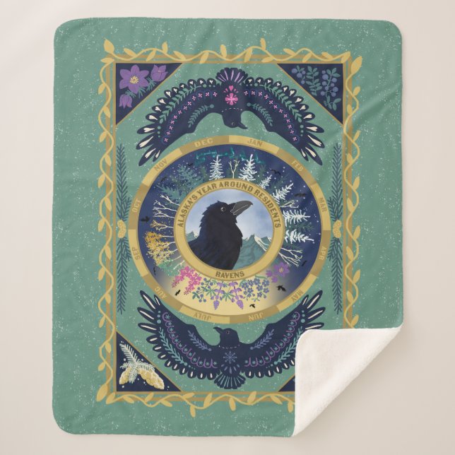 Couverture Sherpa Ravens Sherpa Blanket (Devant)