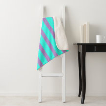Rayures Bleu sarcelle et Violet Lavande