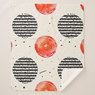 Couverture Sherpa Rayures de tranches de citron bold (10)