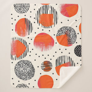 Couverture Sherpa Rayures de tranches de citrus gras (4)