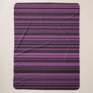 Couverture Sherpa Rayures noires violettes abstraites