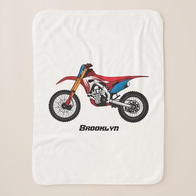 Couverture Sherpa Red dirt bike motorcycle (Devant)