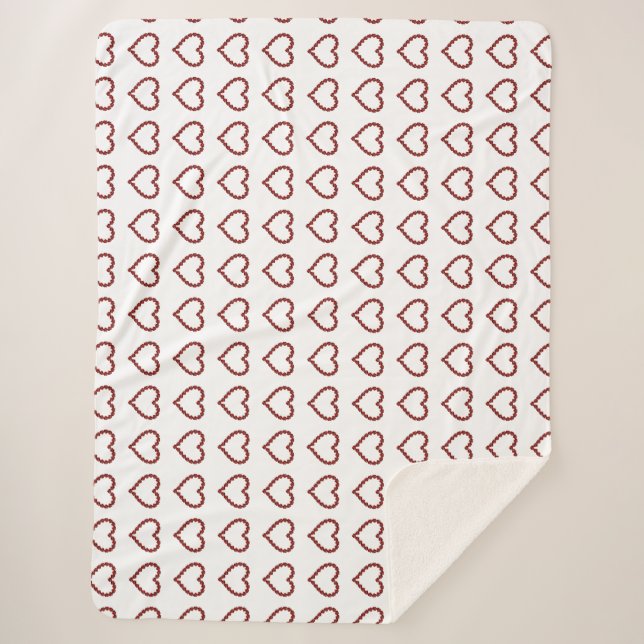 Couverture Sherpa Red Ruby Gemstone Heart (Devant)