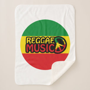 Couverture Sherpa Reggae Musique, reggae art avec symbole de paix